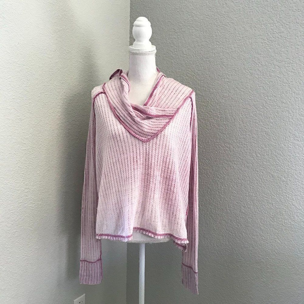 Free People Womens Pink Crop Sweater Size Small